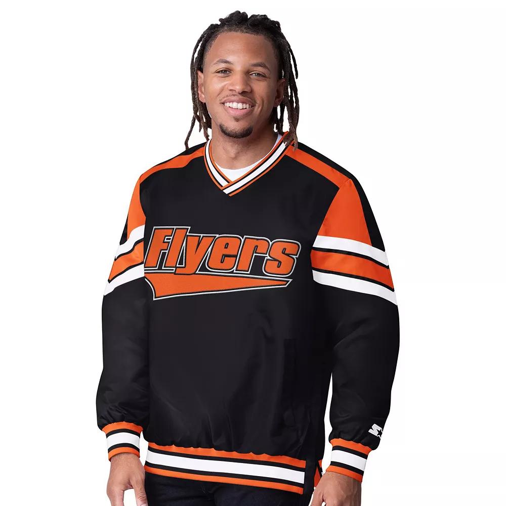 Men's Starter Orange Philadelphia Flyers Reliver I V-Neck Pullover Jacket,  Product Image