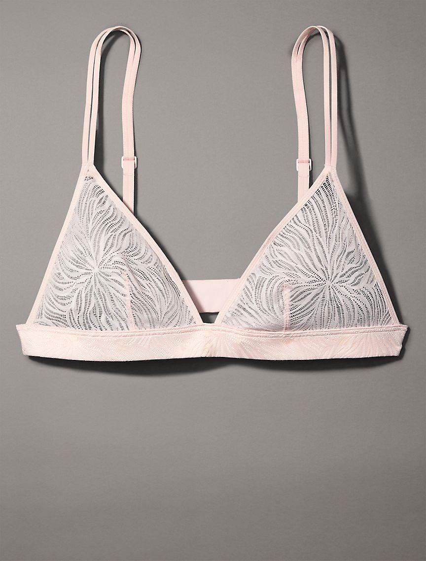 Sheer Marquisette Lace Unlined Triangle Bralette Product Image