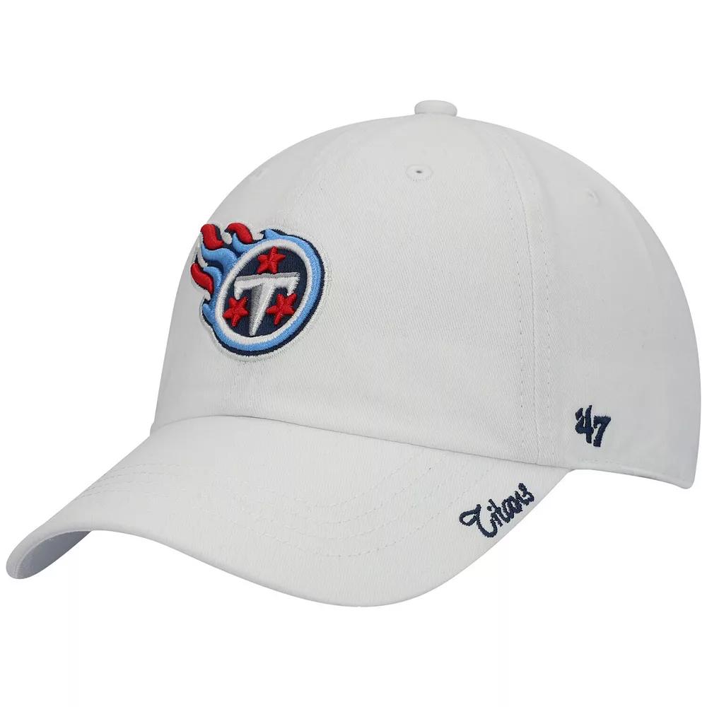 Women's '47 White Tennessee Titans Team Miata Clean Up Adjustable Hat Product Image