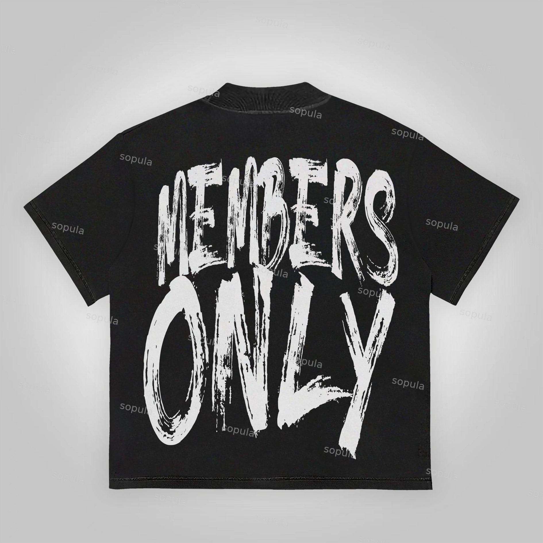 Vintage Members Only Graphic Cotton Short Sleeve T-Shirt Product Image