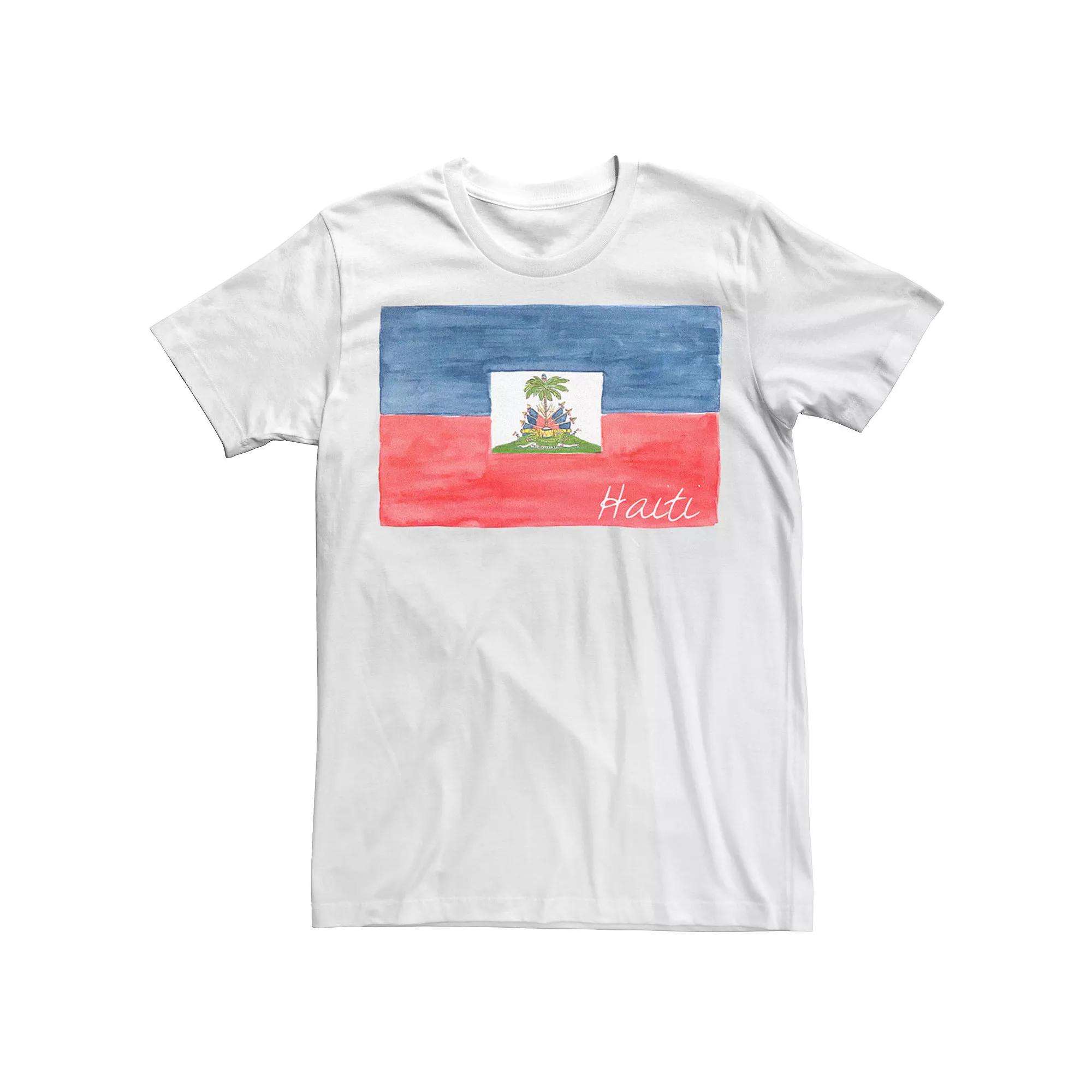 Men's HHM Haiti Flag Watercolor Tee,  Product Image