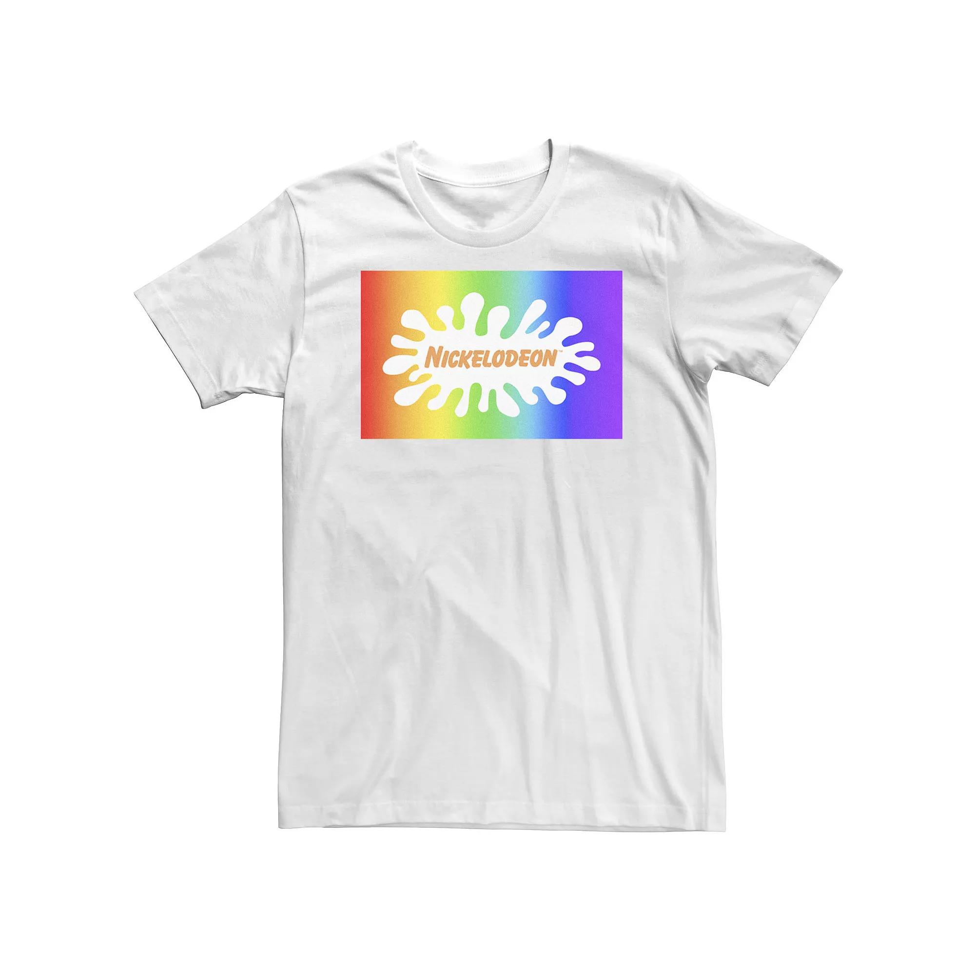 Big & Tall Nickelodeon Pride Rainbow Gradient Logo Tee, Men's,  Product Image