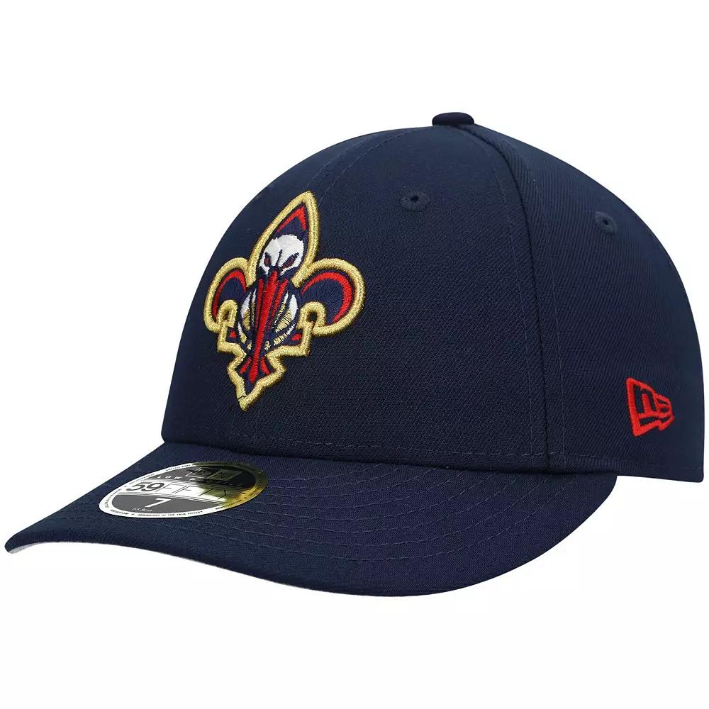 Men's New Era Navy New Orleans Pelicans Team Logo Low Profile 59FIFTY Fitted Hat,  Product Image