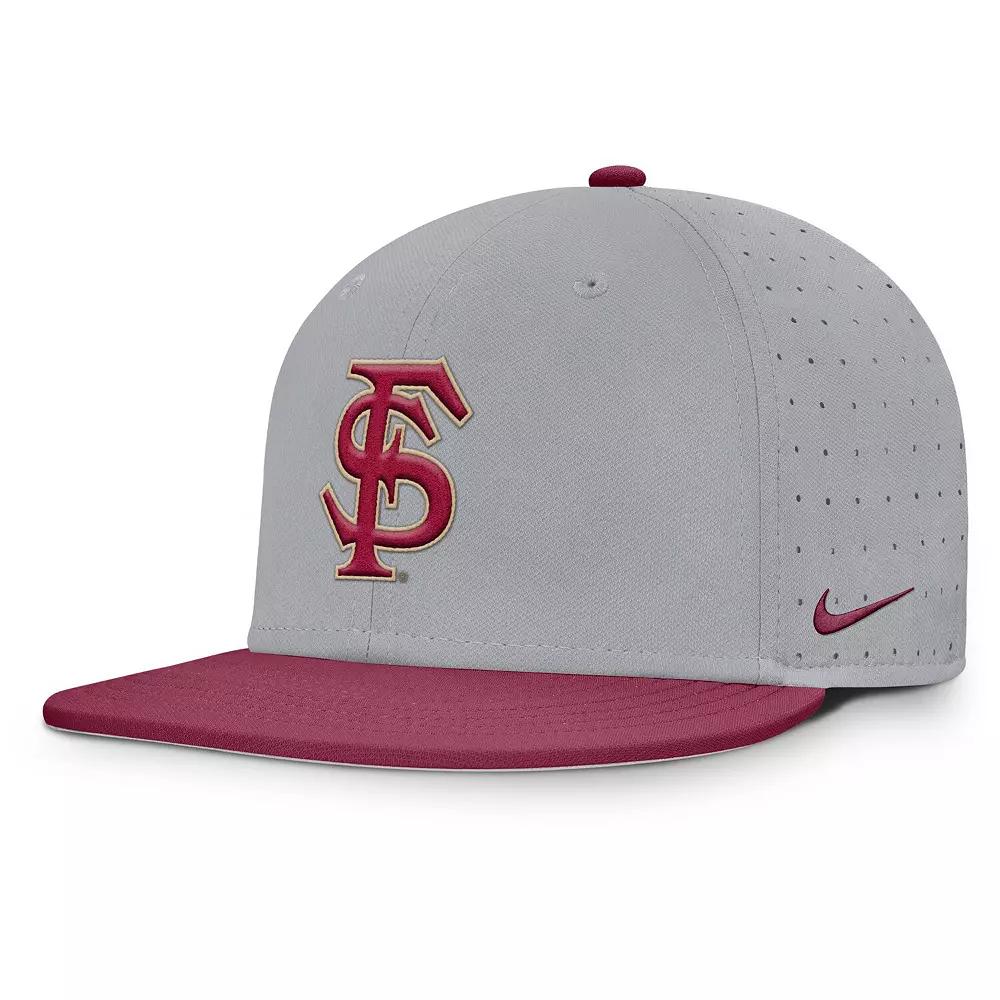 Men's Nike Gray Florida State Seminoles On-Field Dugout True Performance Fitted Hat, Size: 7 3/8, Grey Product Image