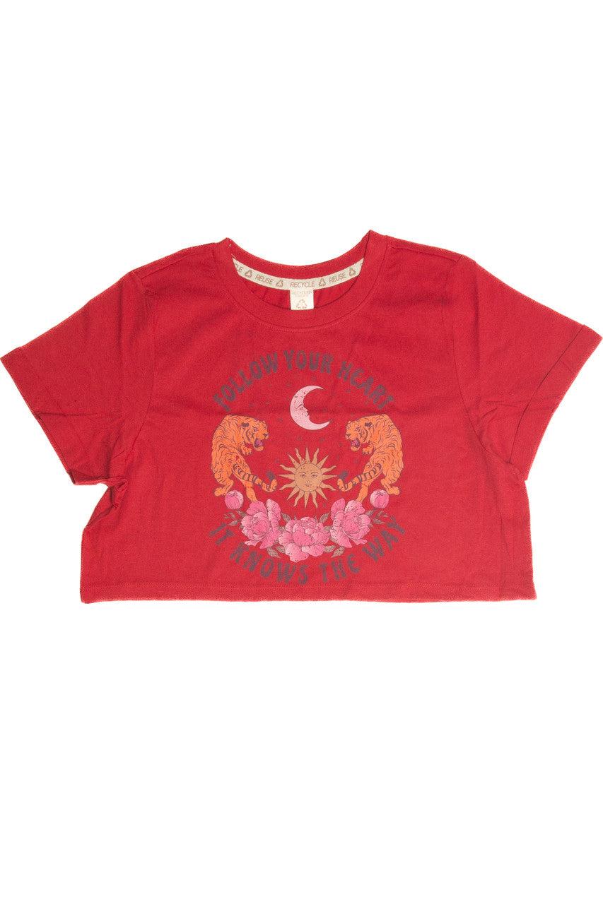 Follow Your Heart Crop Shirt Product Image