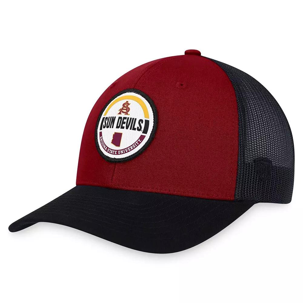 Men's Top of the World Maroon Arizona State Sun Devils Trey Trucker Adjustable Hat, Red Product Image