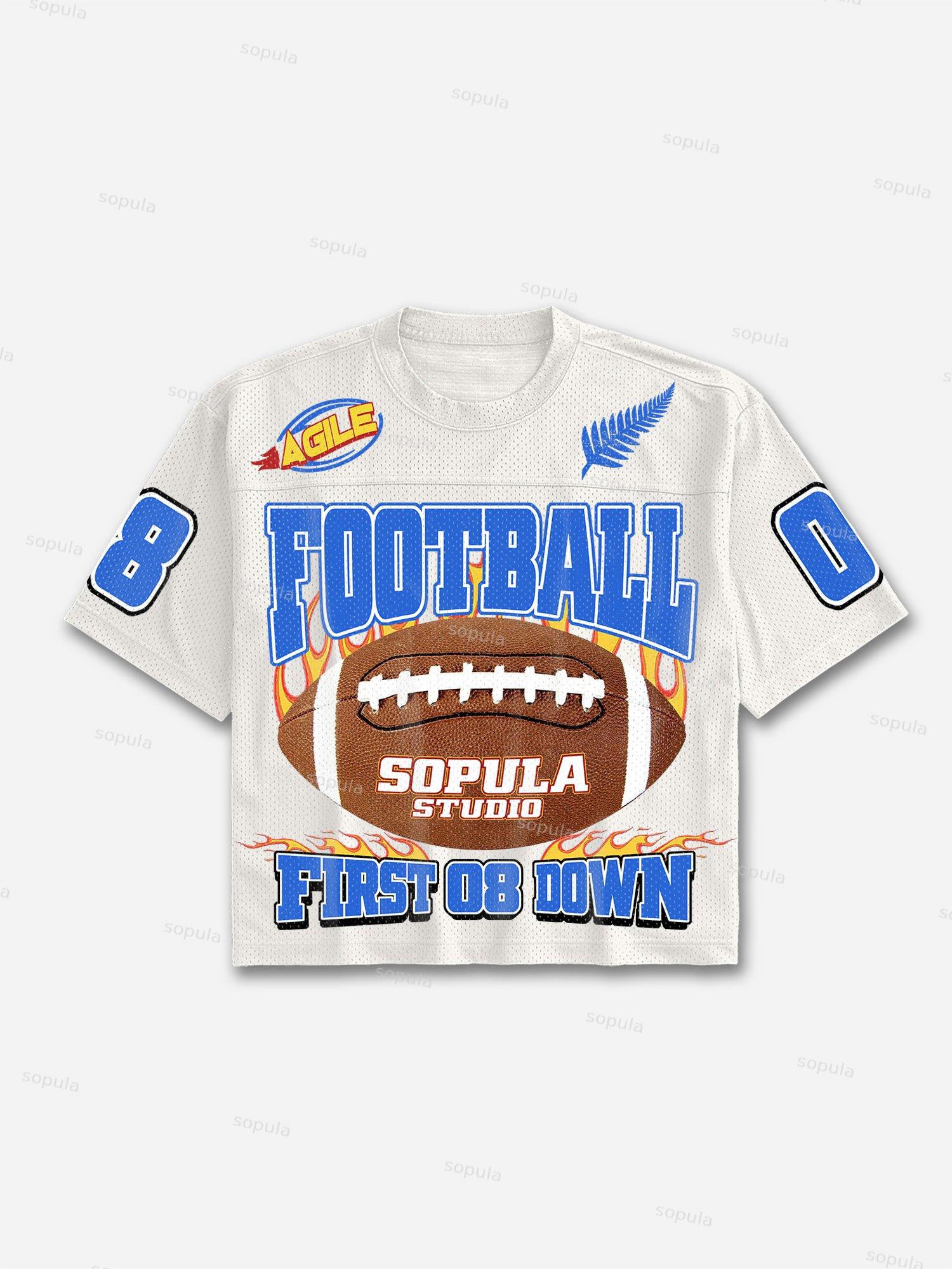 Football No.08 Print  Football Jersey T-shirt Product Image