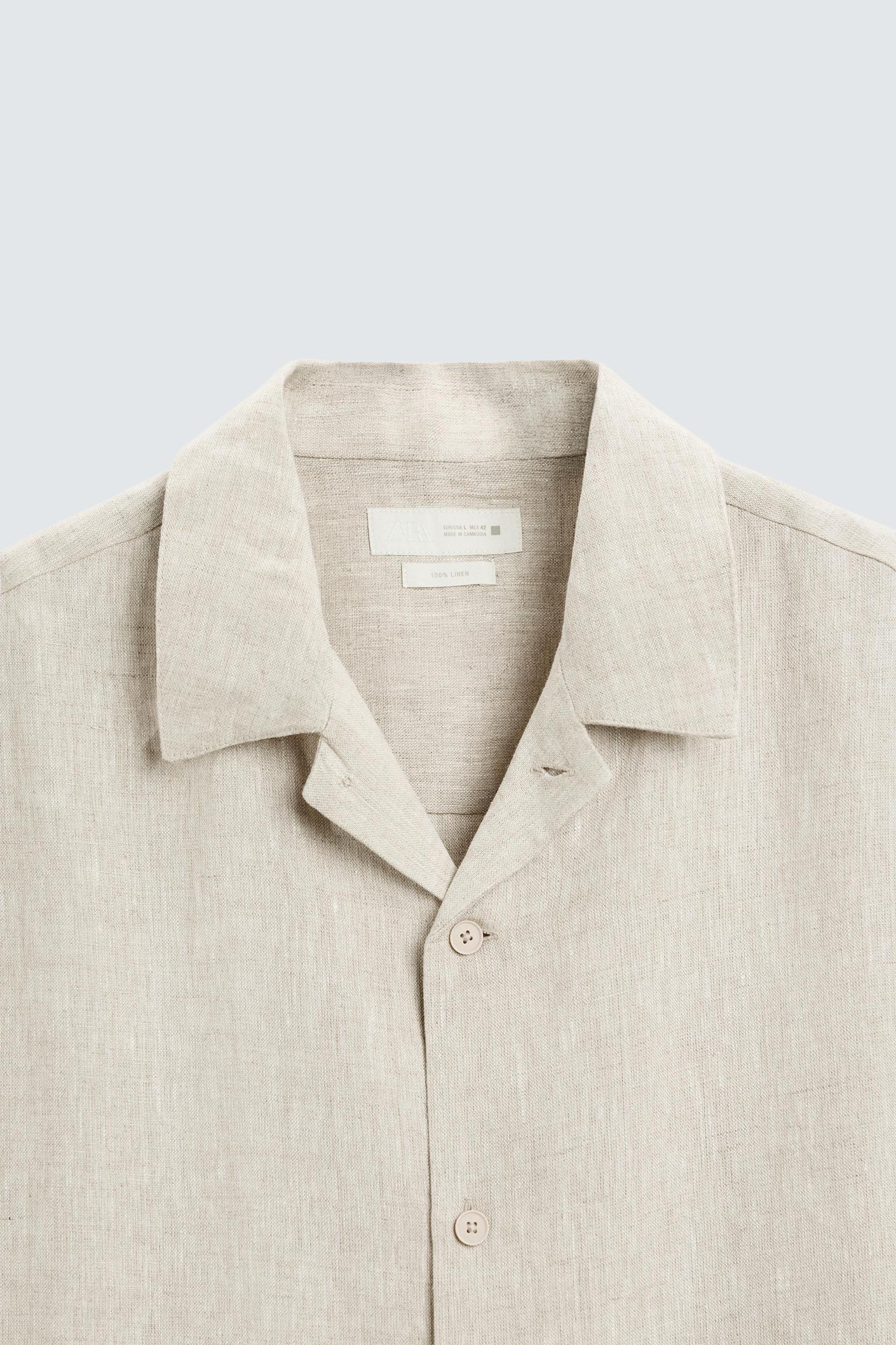100% LINEN RELAXED FIT SHIRT Product Image