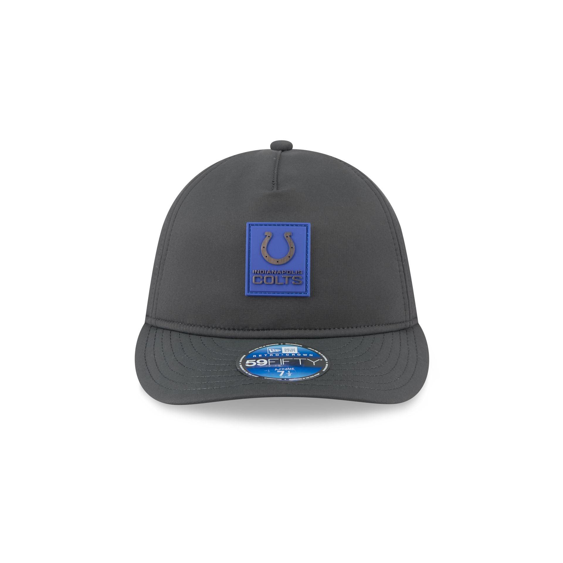 Indianapolis Colts 2025 Sideline Cold Weather Steel Clouds Retro Crown 59FIFTY A-Frame Fitted Hat Male Product Image