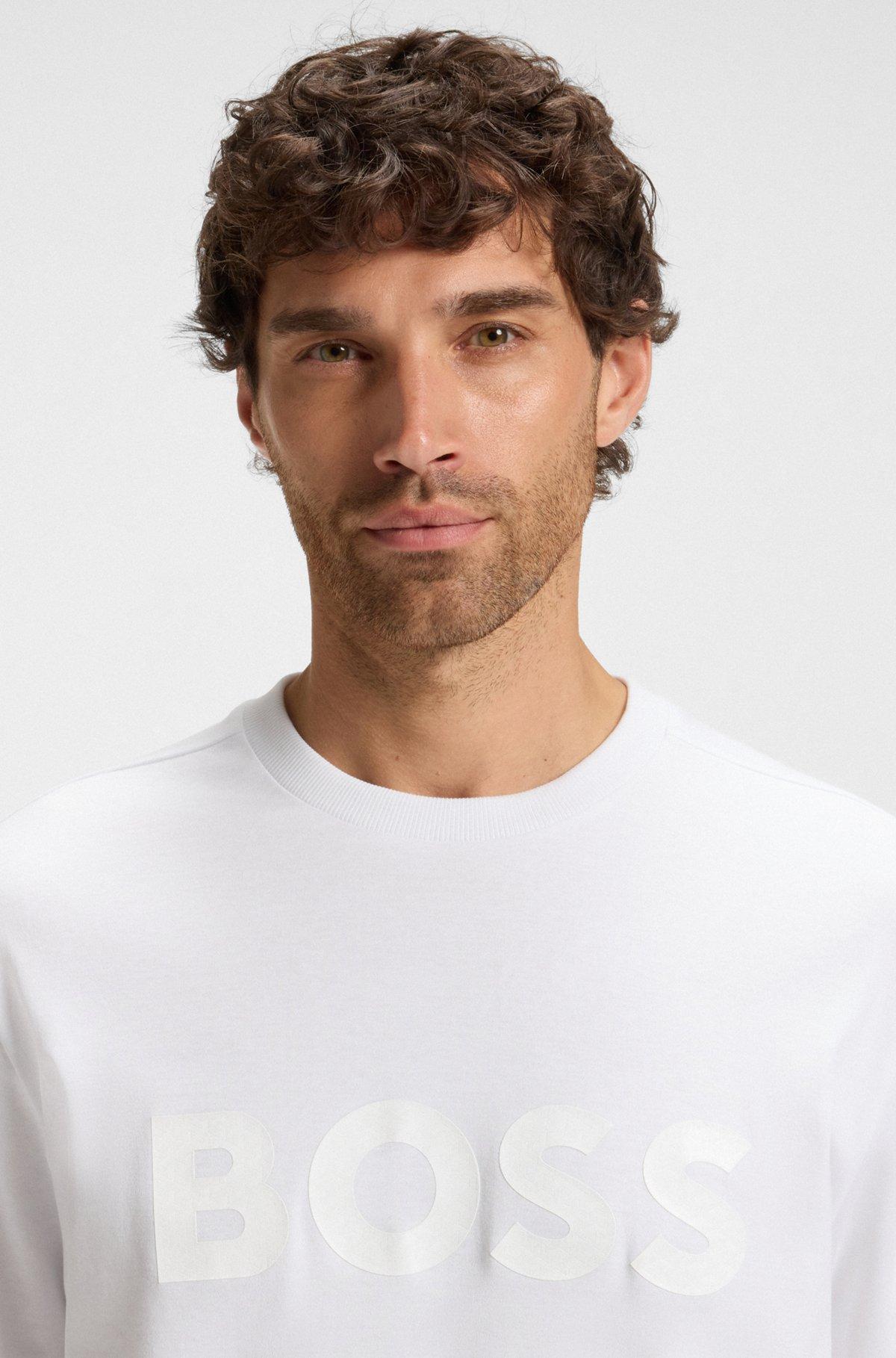 Structured-logo T-shirt in cotton jersey Product Image