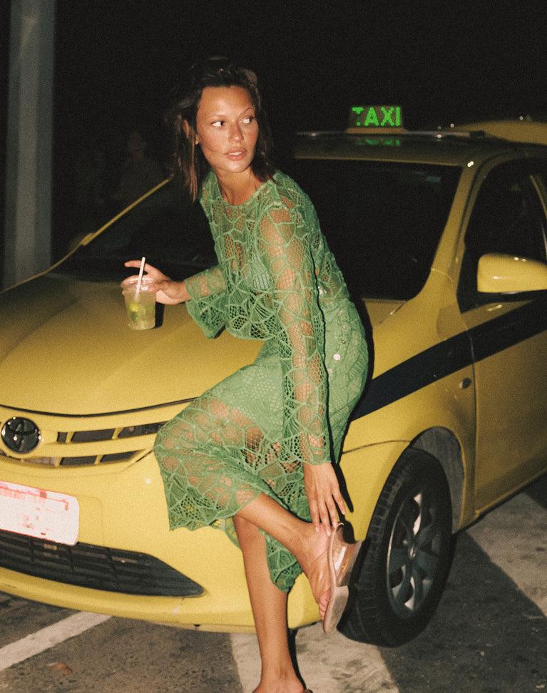 Hollie Midi Skirt - Aloe Product Image