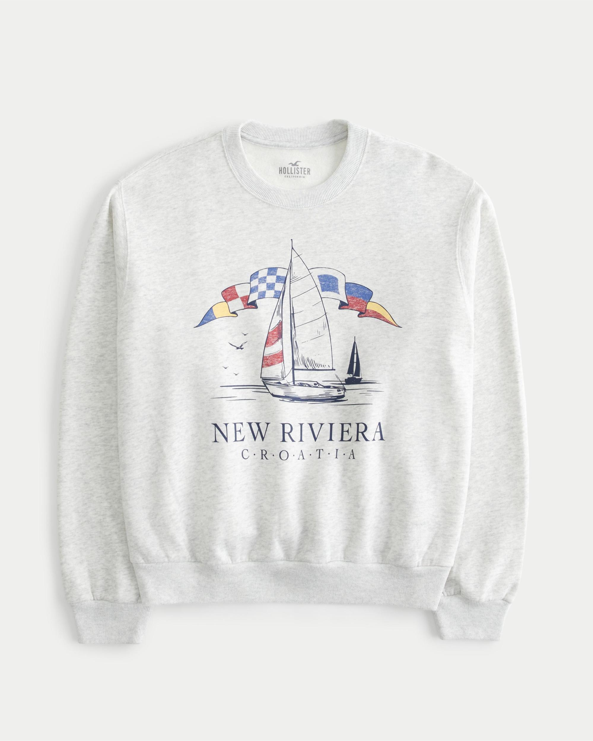 Easy New Riviera Croatia Graphic Crew Sweatshirt Product Image
