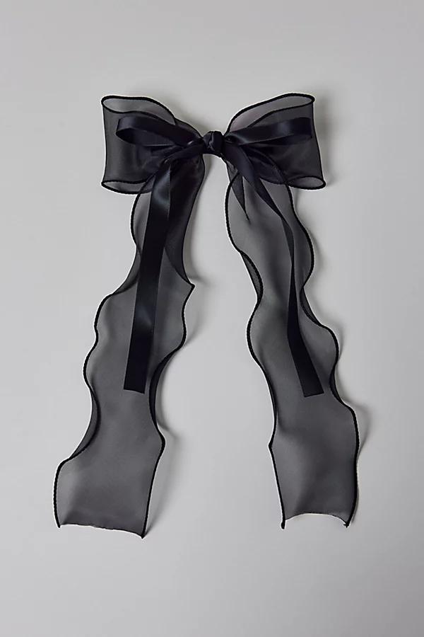 Inez Chiffon Ribbon Hair Bow Hair Clip Womens at Urban Outfitters Product Image