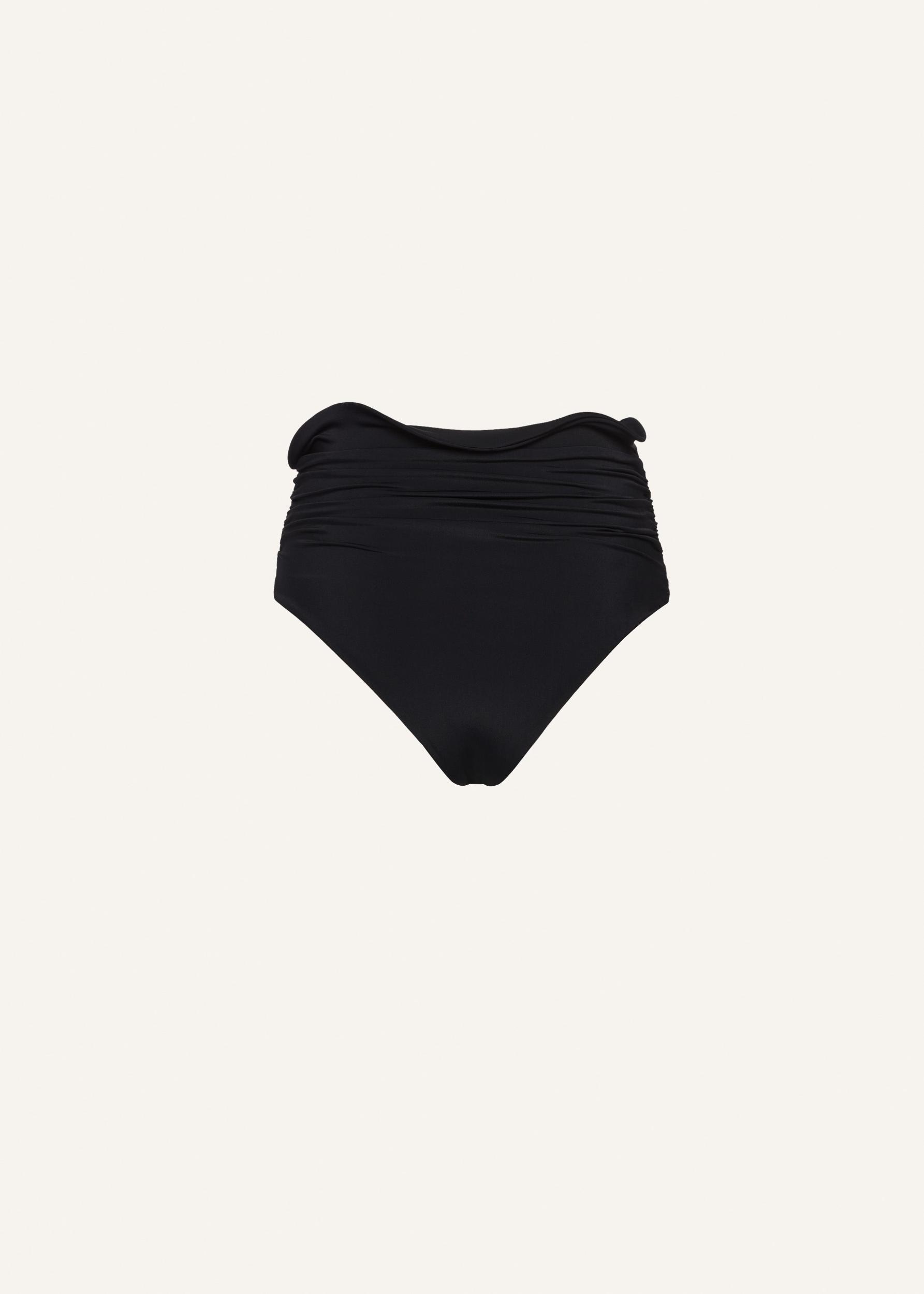 Sculpted waist swim bottom in black Product Image