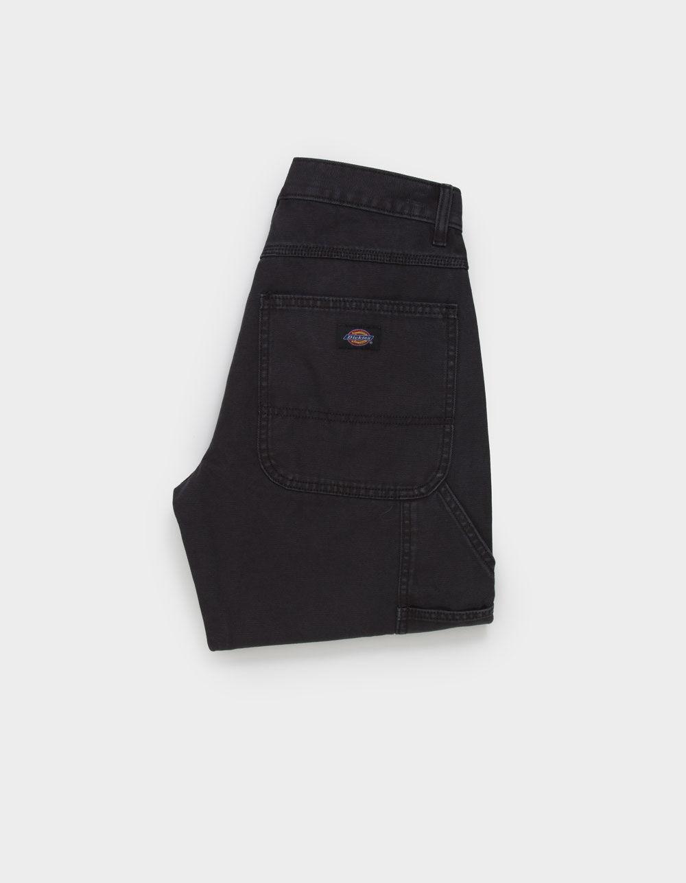 DICKIES Worn Mens Carpenter Duck Pants - WASHED BLACK Product Image