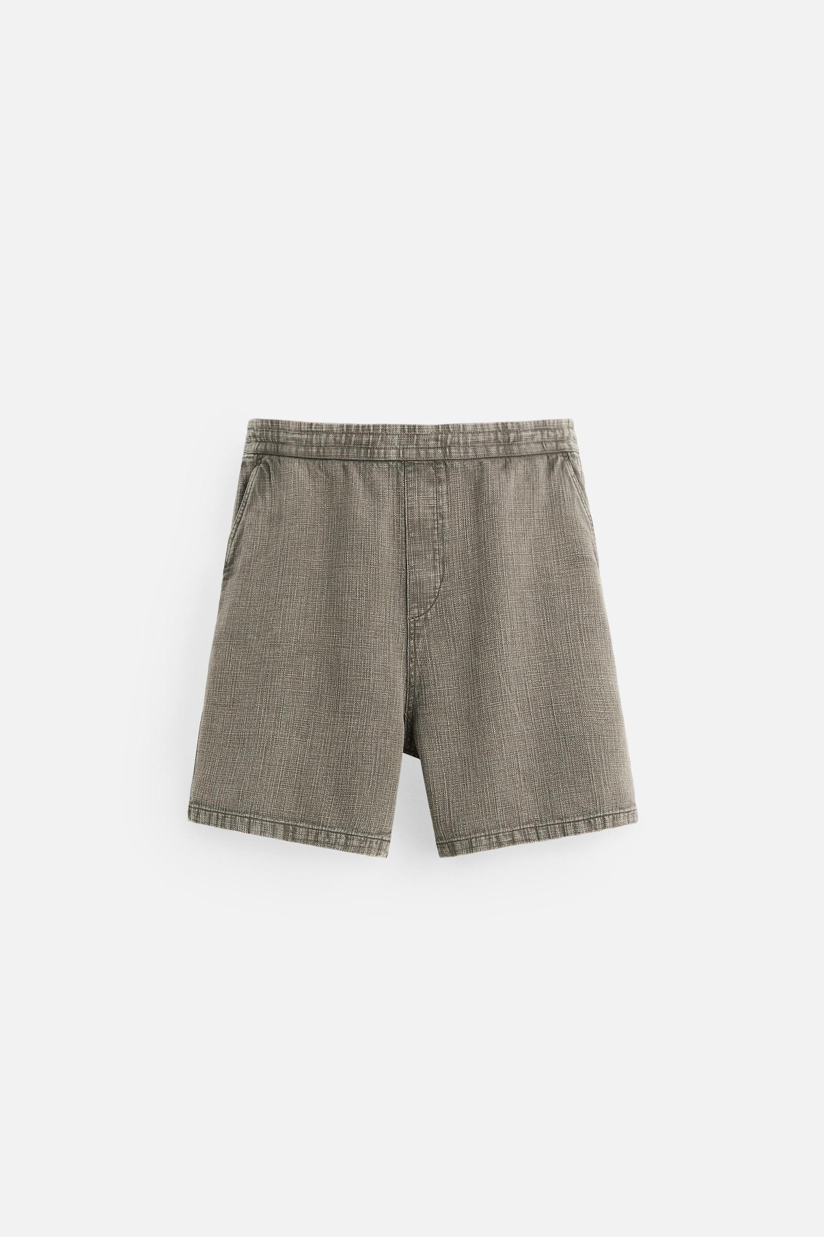 WASHED TEXTURED SHORTS Product Image