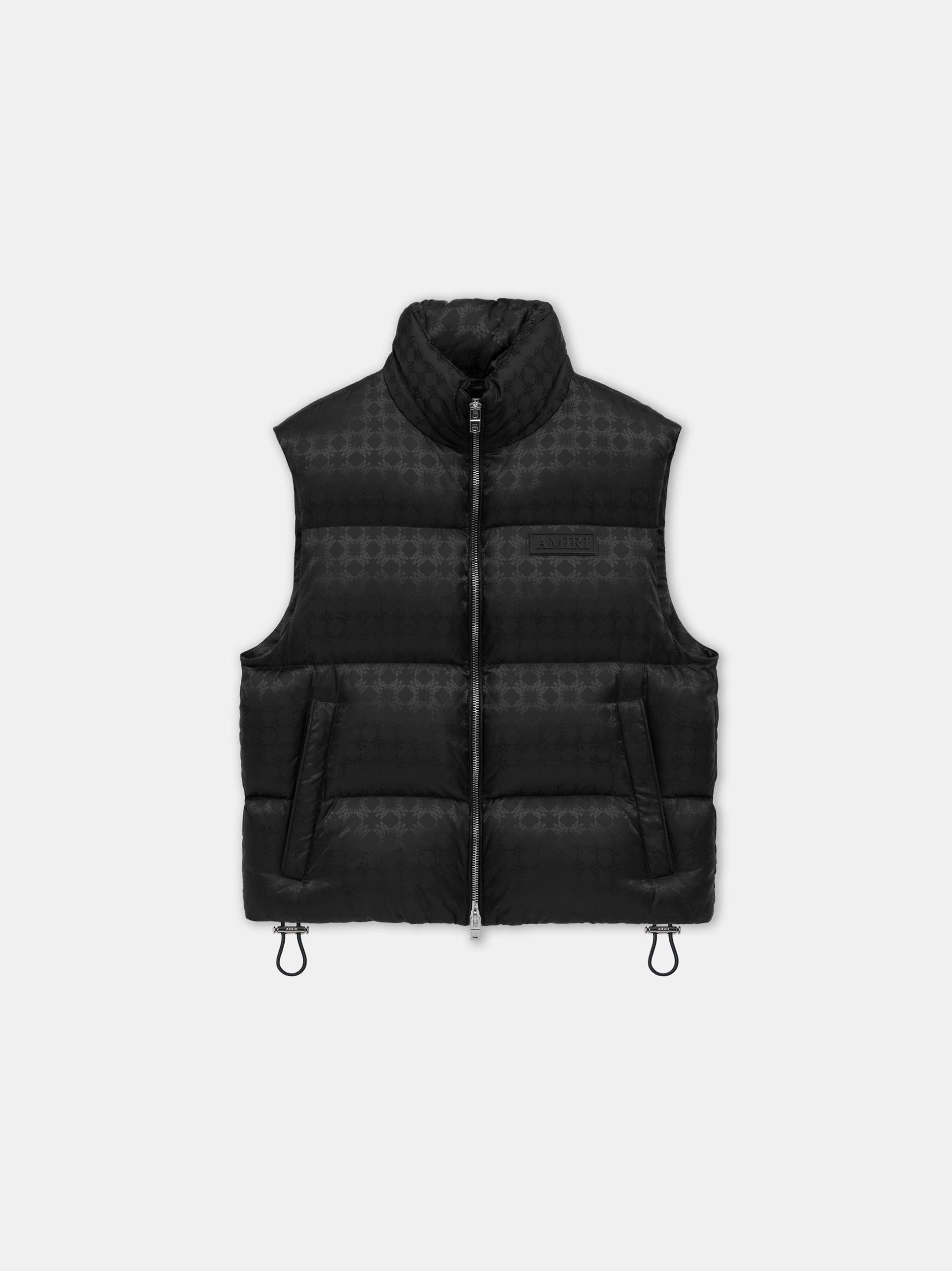 MA QUAD JACQUARD DOWN GILET - Black Product Image