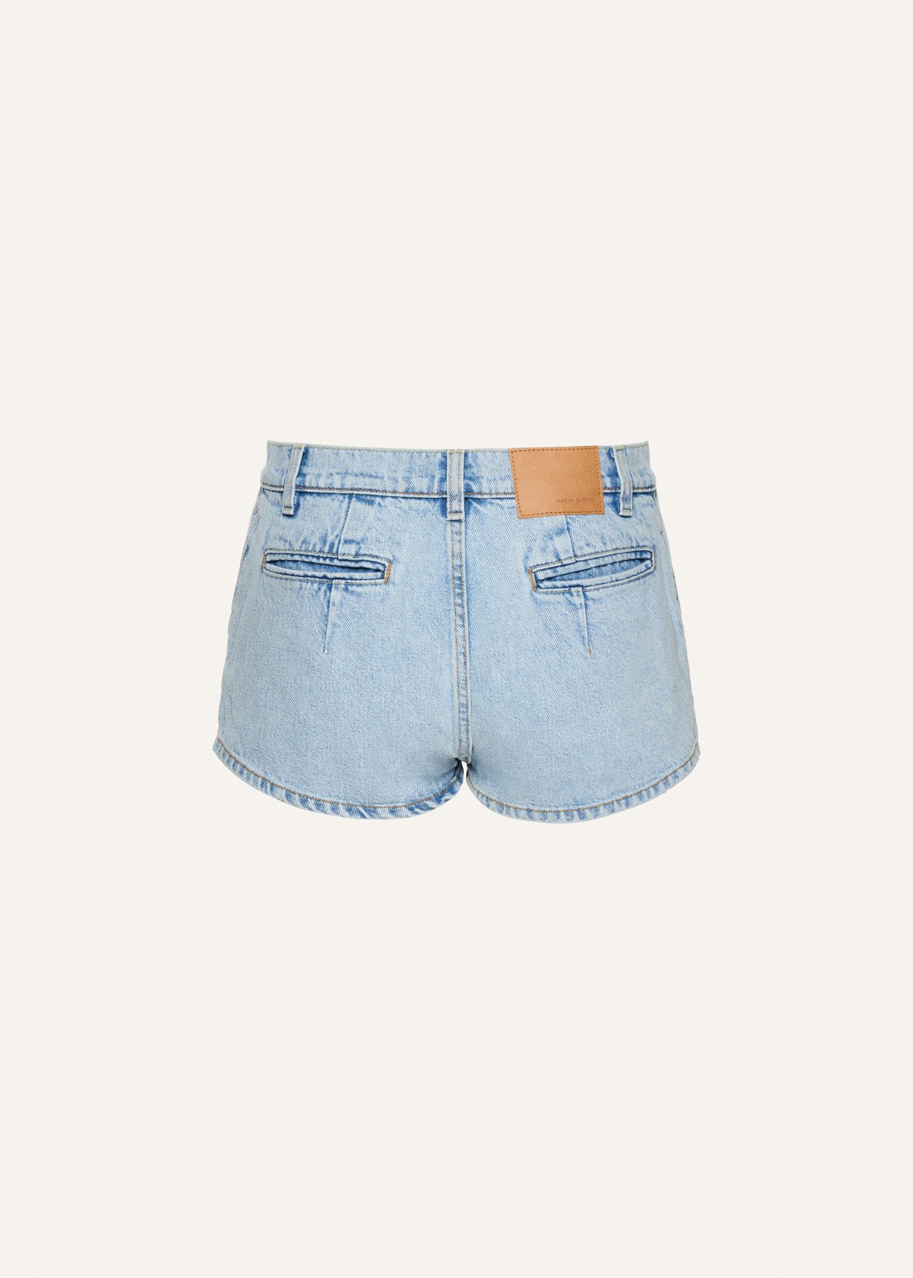 Denim mini shorts in light blue Product Image
