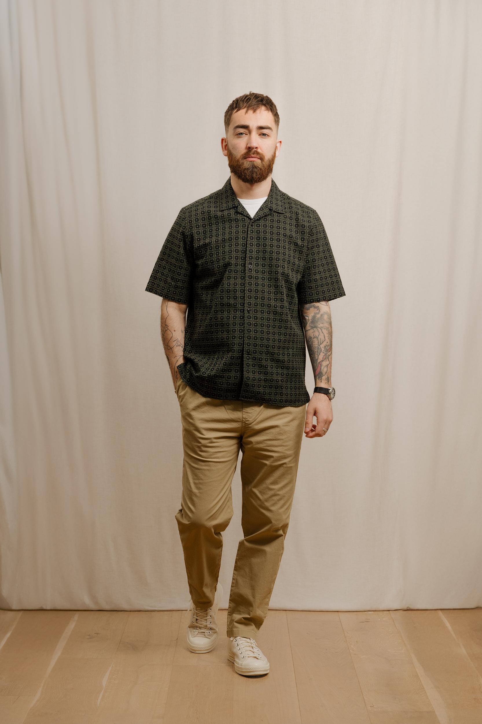 Box Jacquard Cabin Shirt Product Image