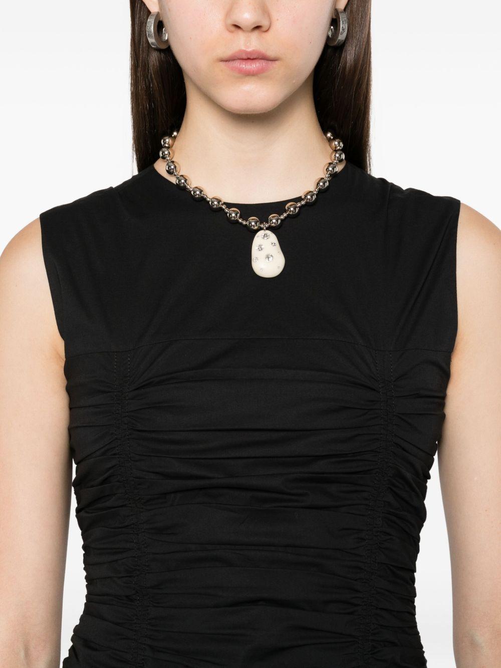 ruched sleeveless dress Product Image