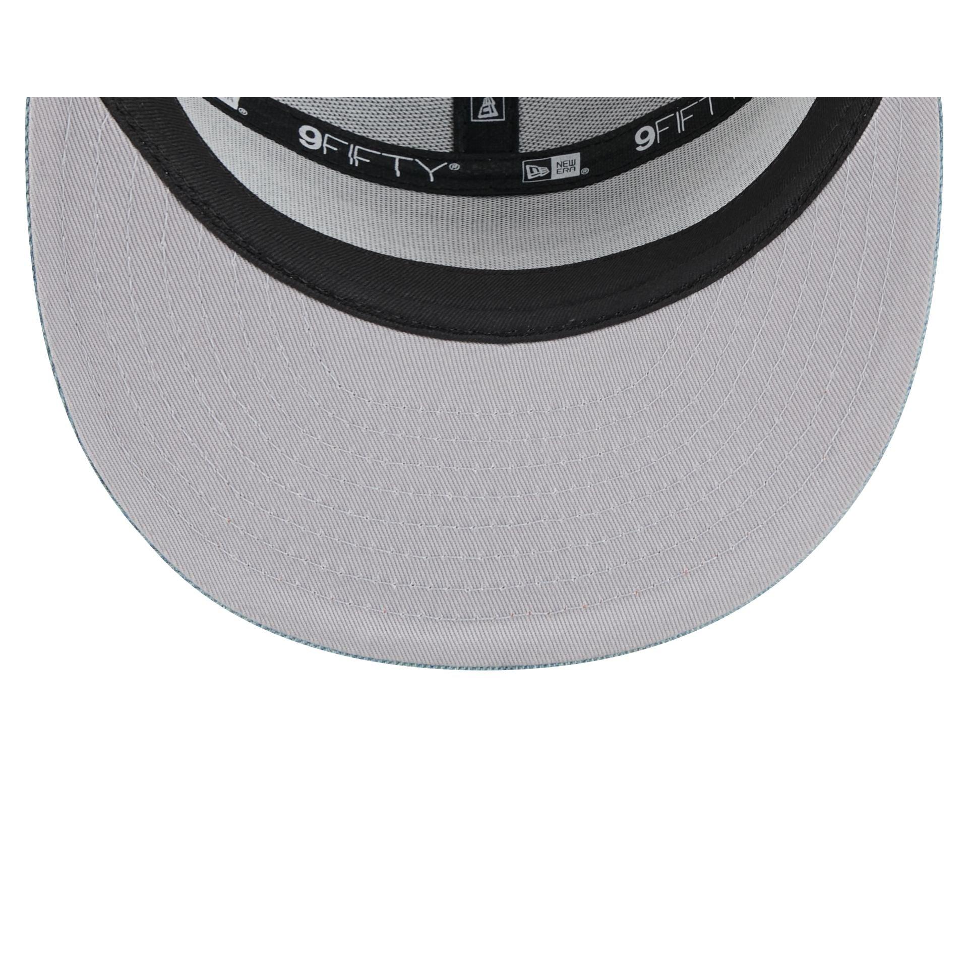 Atlanta Braves Denim Split Panel 9FIFTY Trucker Hat Male Product Image