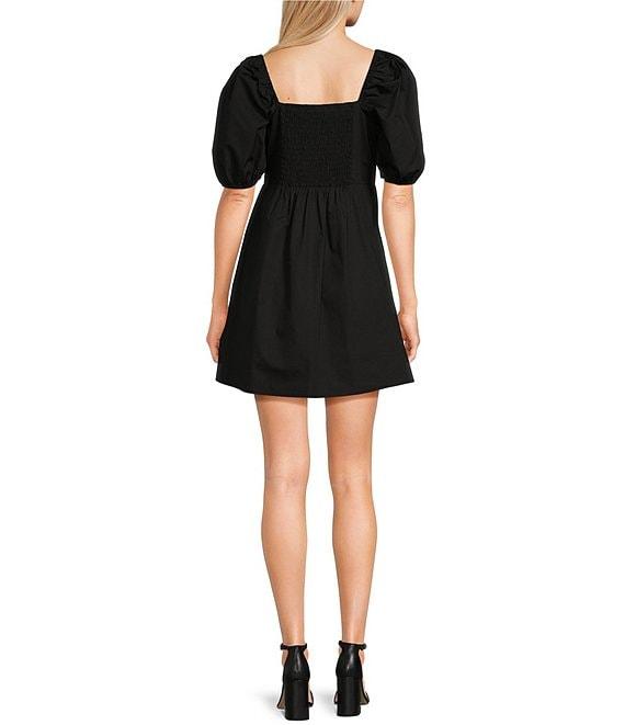 Copper Key Square Neck Puff Sleeve Dress Product Image