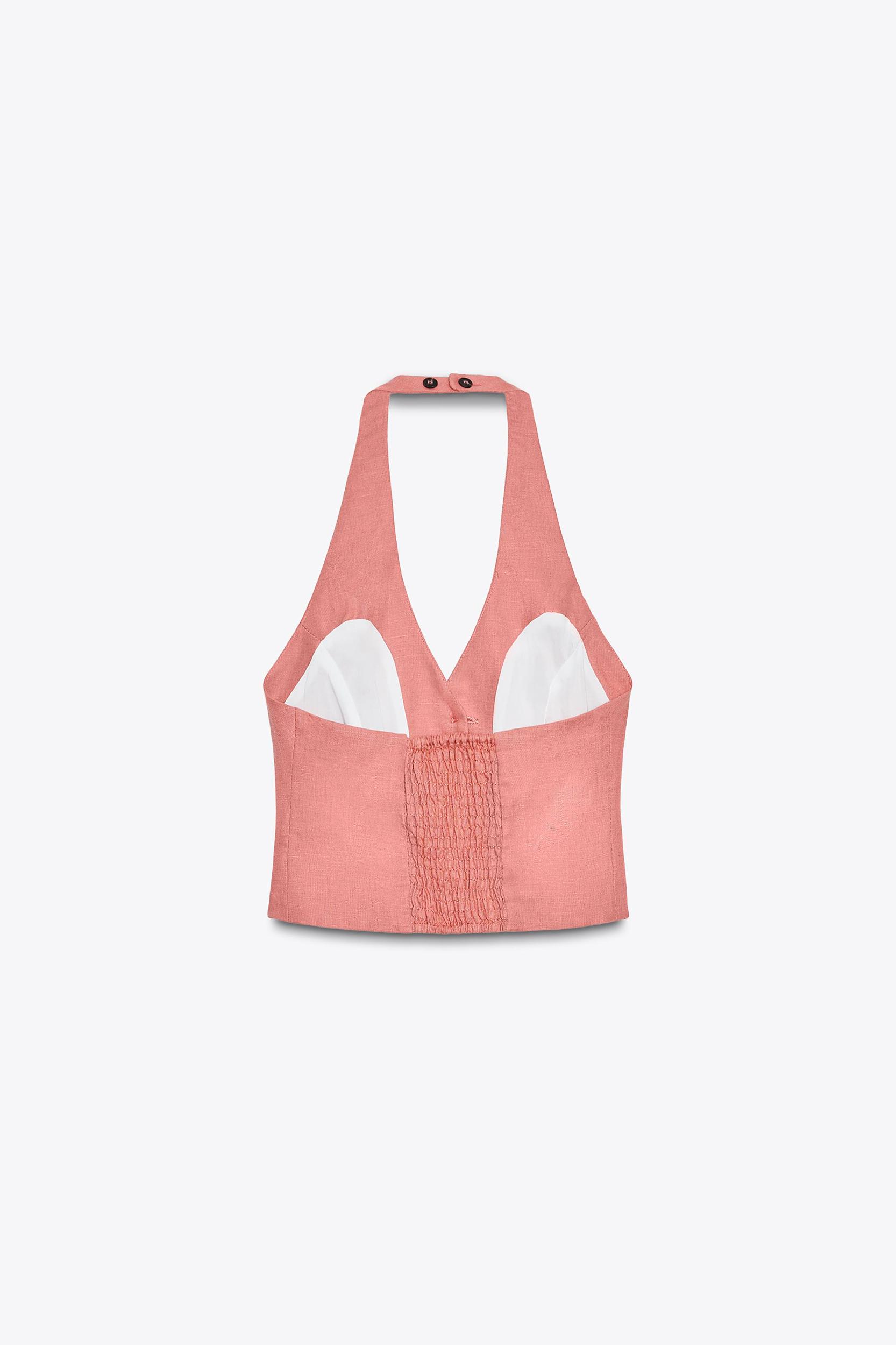 LINEN HALTER TOP Product Image