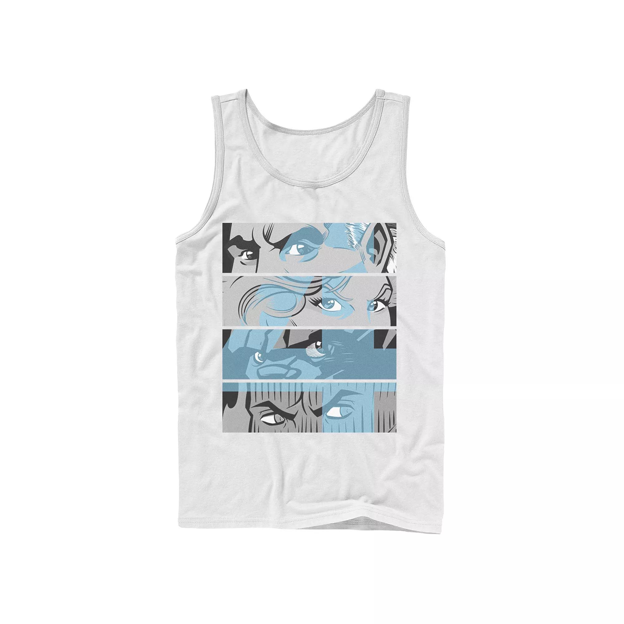 Men's Marvel Fantastic Four Group Shot Eyes Panel Tank Top,  Product Image