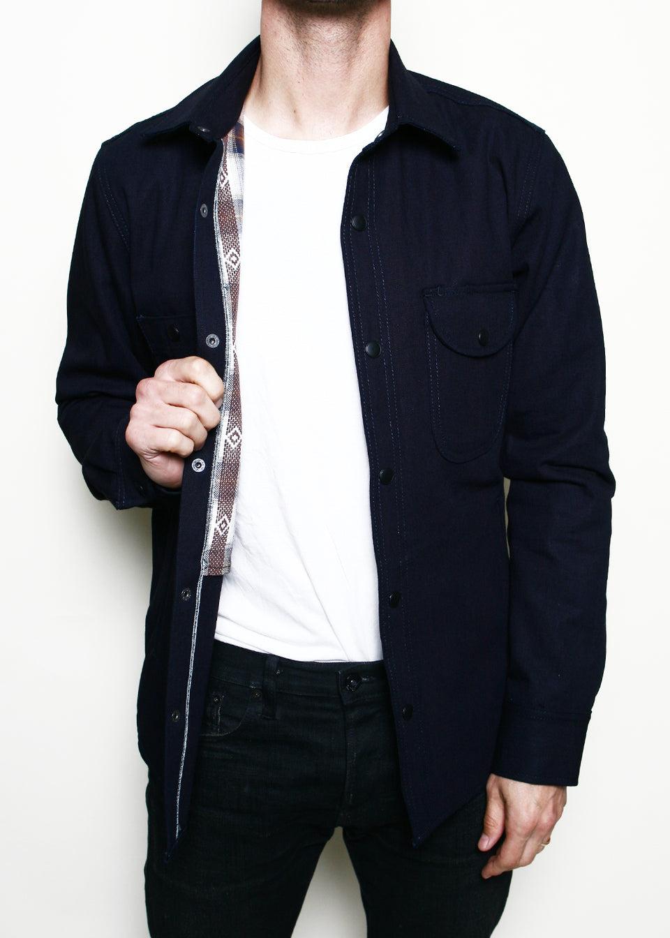 Service Shirt // Lined Indigo Selvedge Canvas Product Image