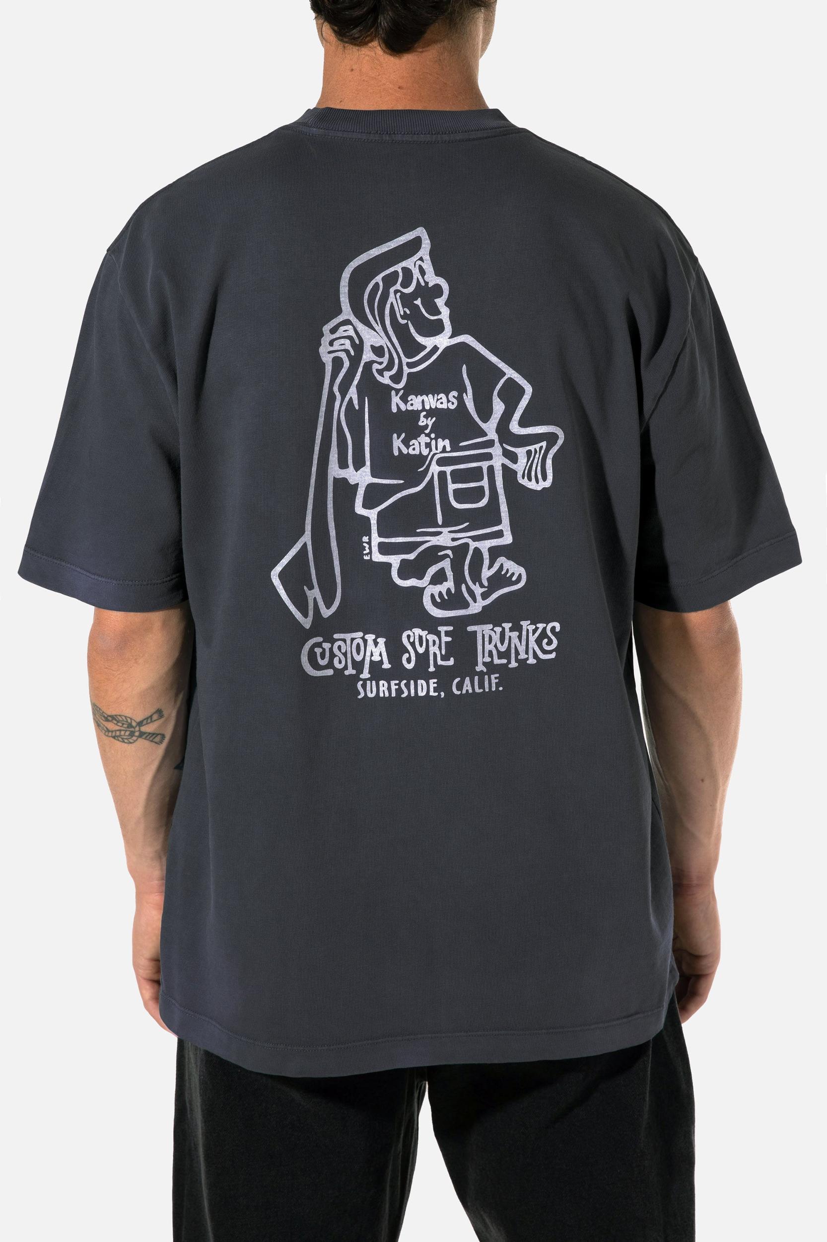 K-MAN BOX FIT TEE - BLACK WASH PIGMENT DYE / M Product Image