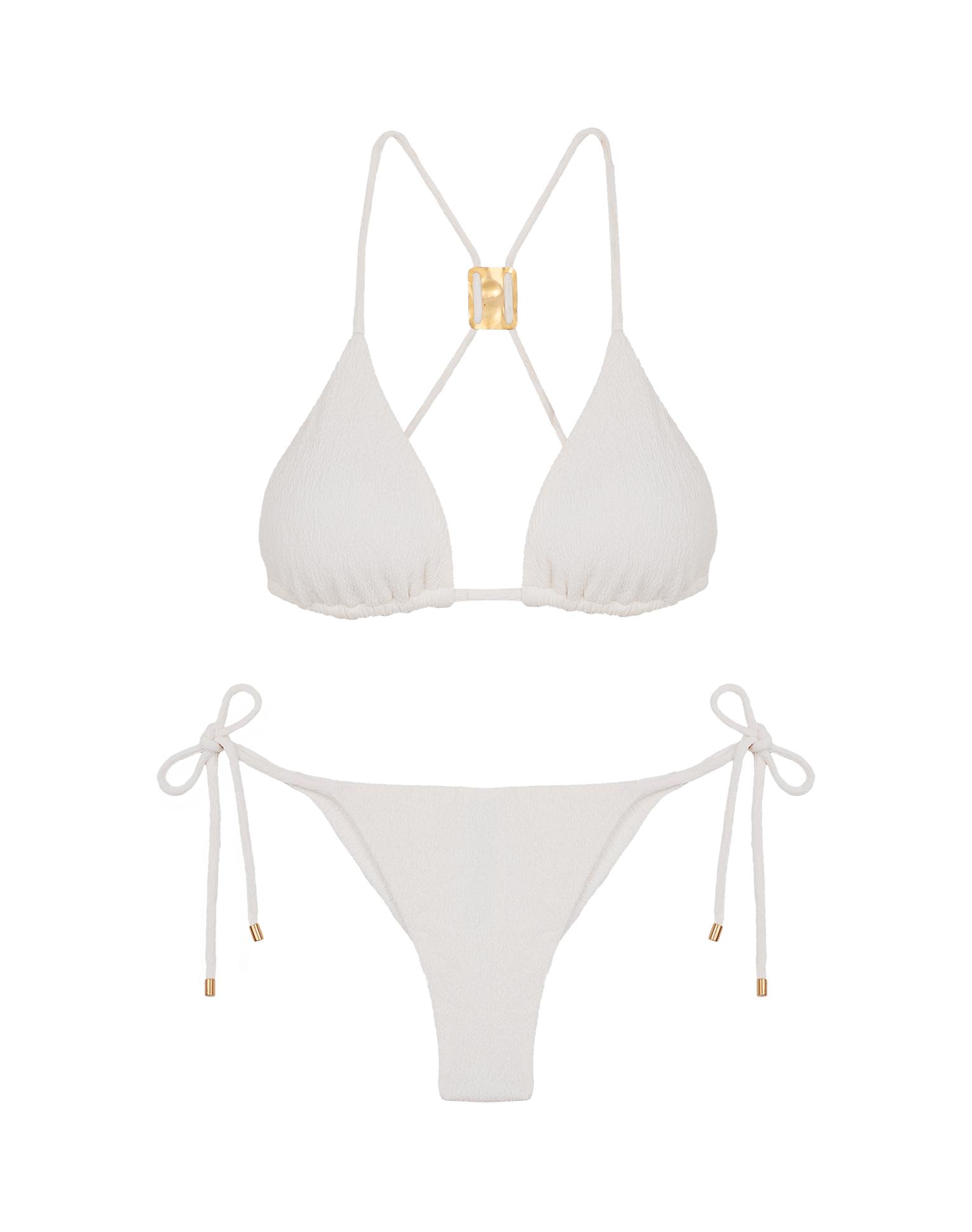 Firenze Cleo T Back Tri Top - Off White Product Image