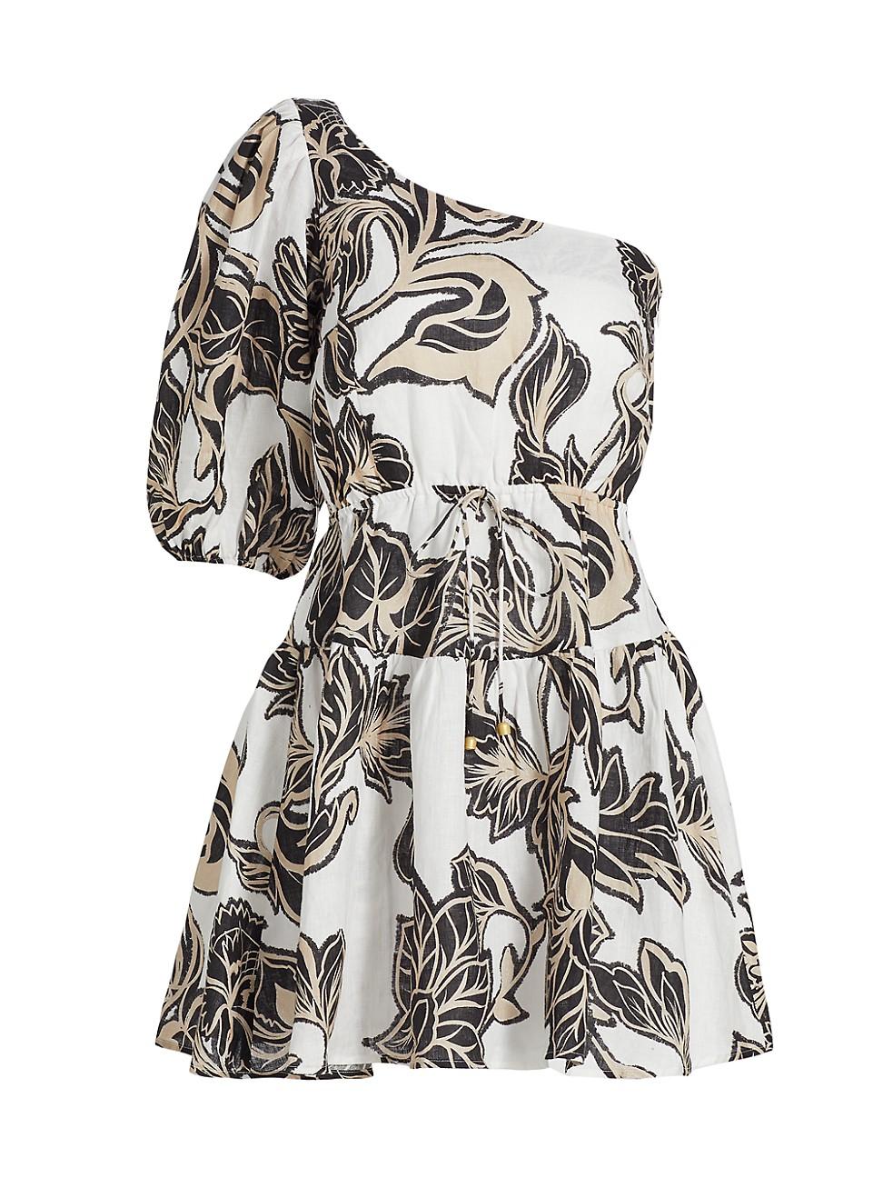 Womens Alma Linen Floral Minidress Product Image