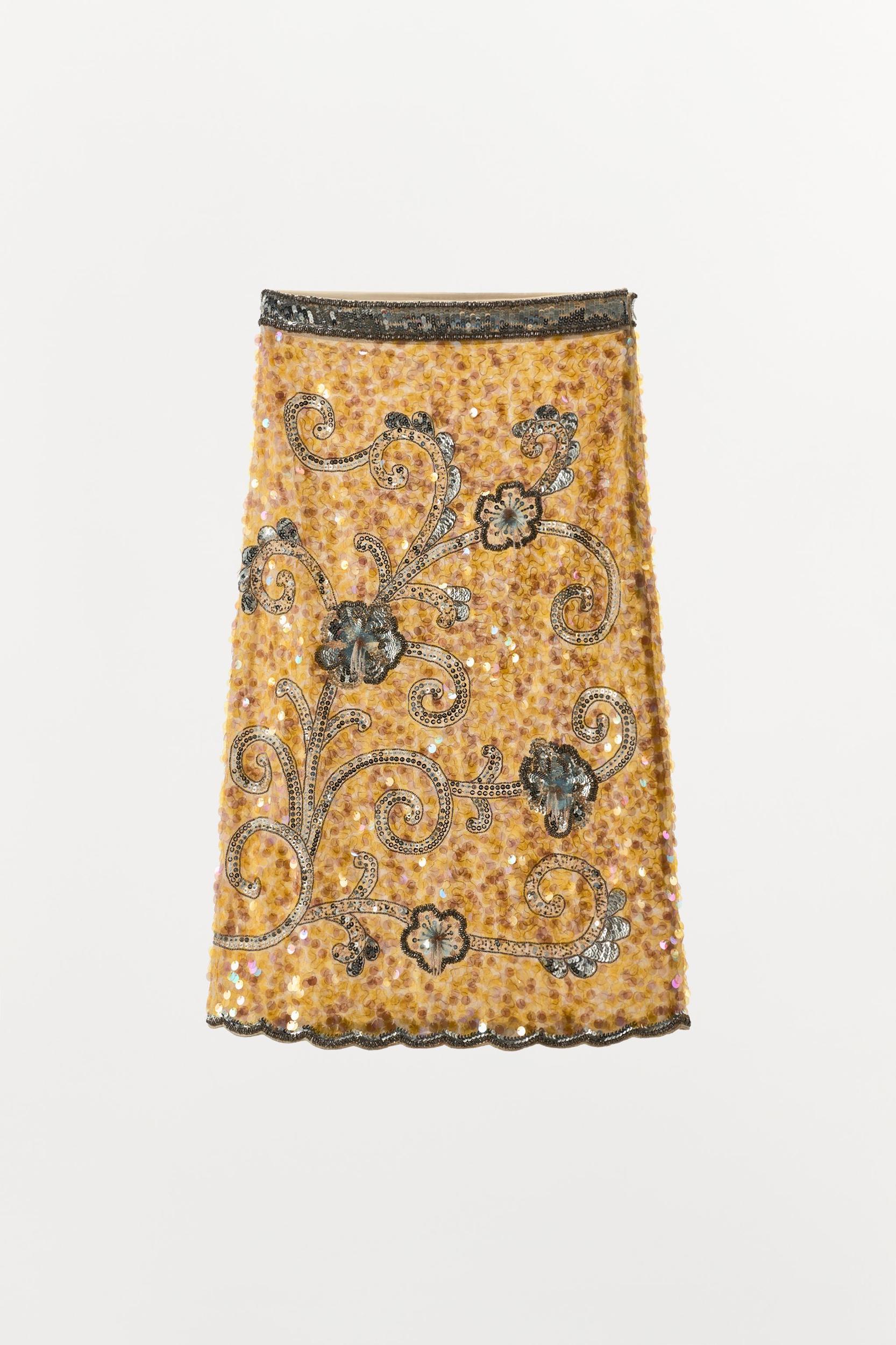 LIMITED EDITION BEADED EMBROIDERED SKIRT Product Image