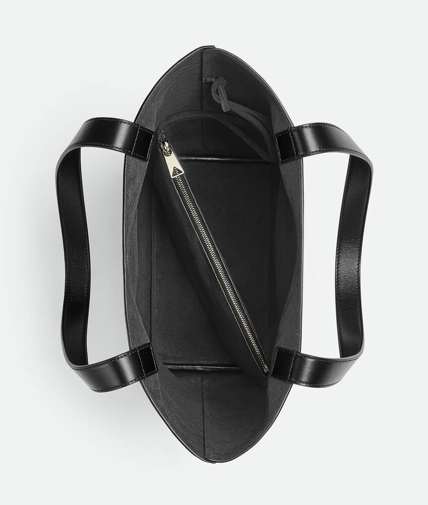 Small Intrecciato North-South Tote in Black Product Image