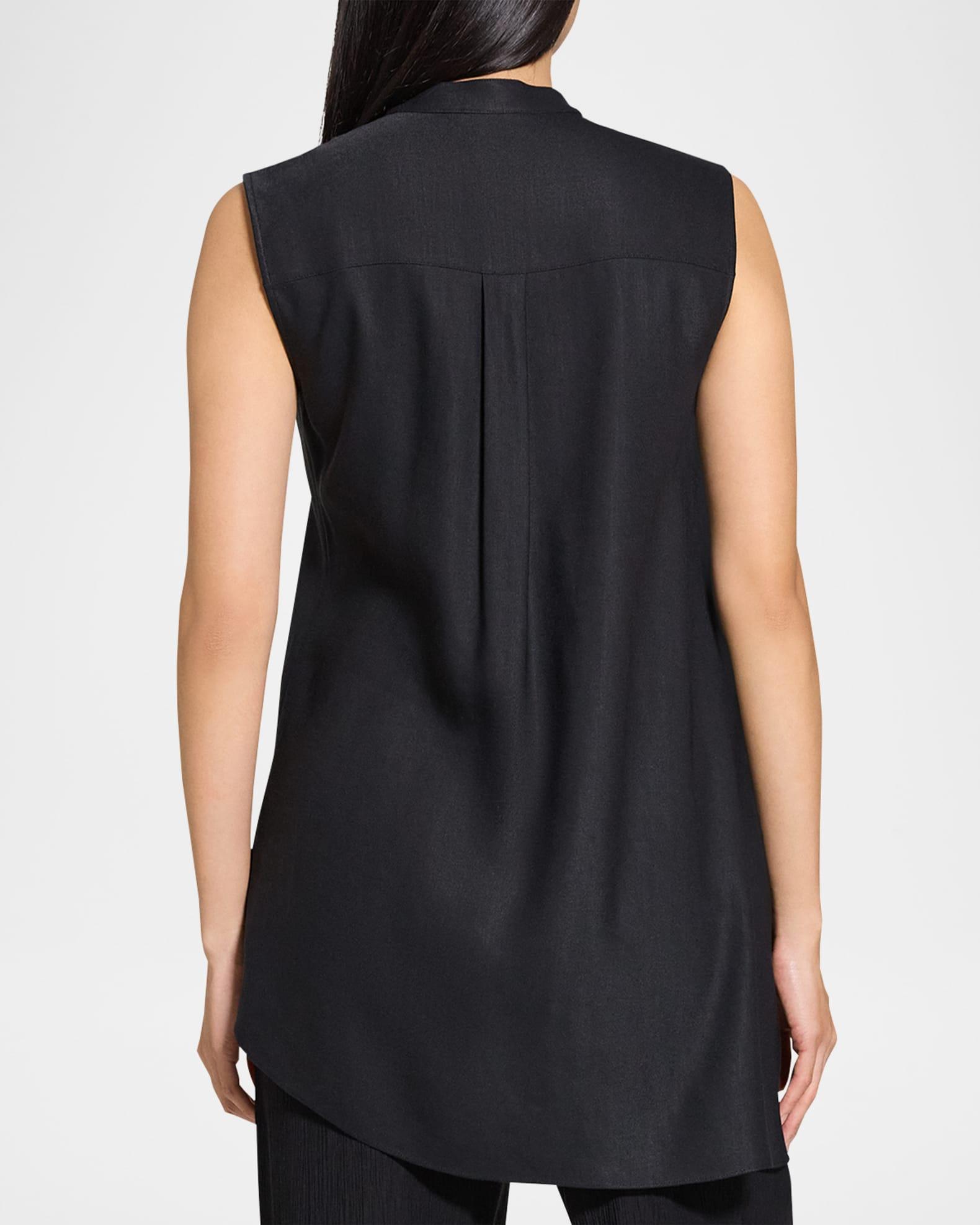 Sleeveless Asymmetric Draped Tunic Product Image