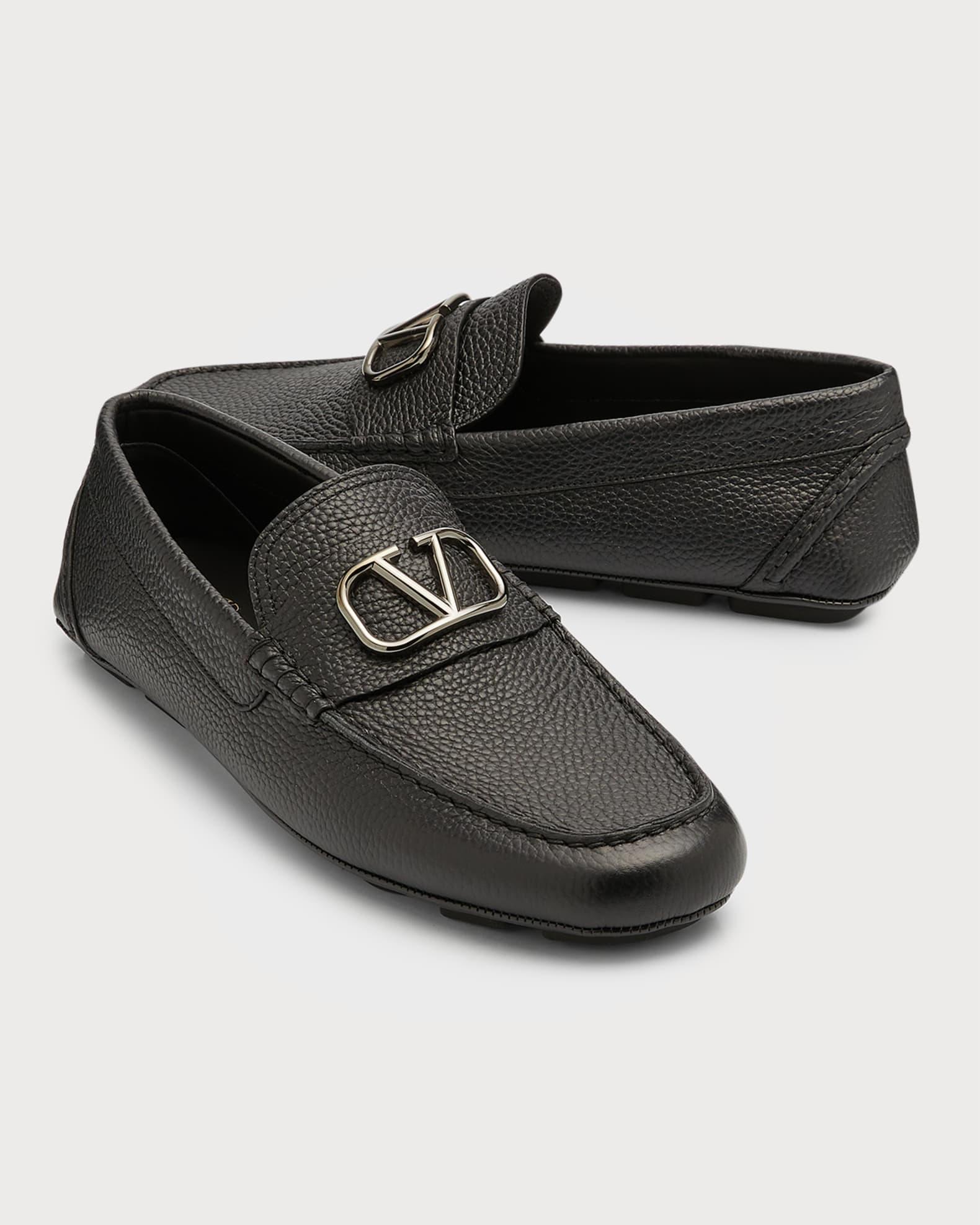 Men's V-Logo Leather Drivers Product Image