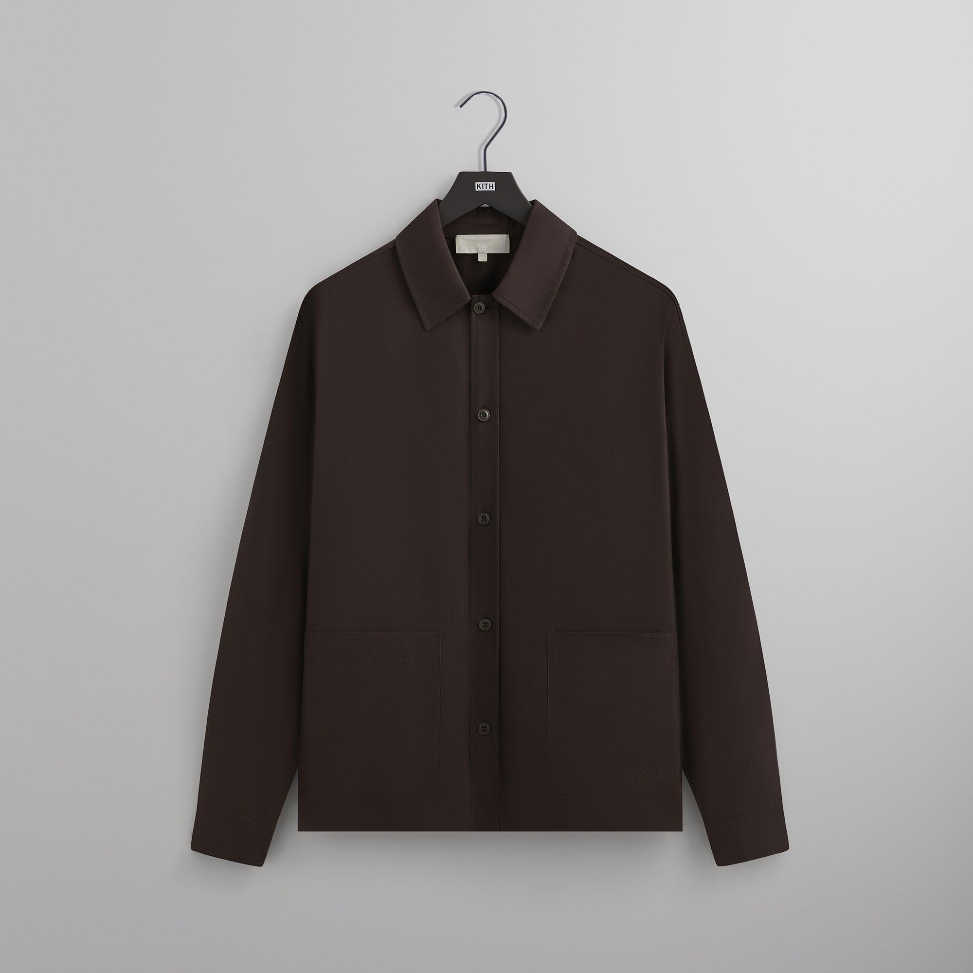 Kith Silk Cotton Long Sleeve Boxy Collar Overshirt - Incognito Male Product Image