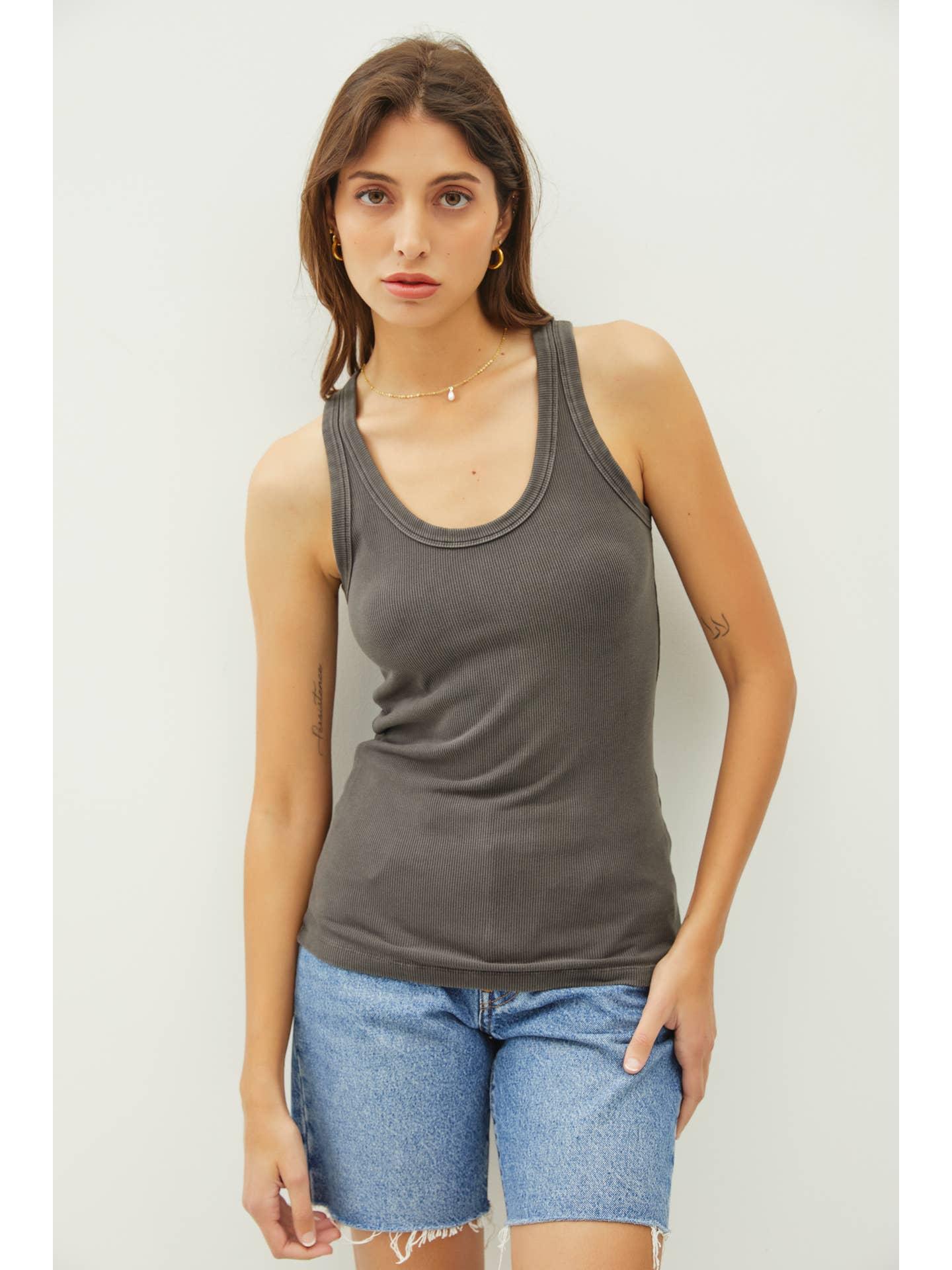UB BASICS: SPRING BREEZE RIBBED TANK Product Image