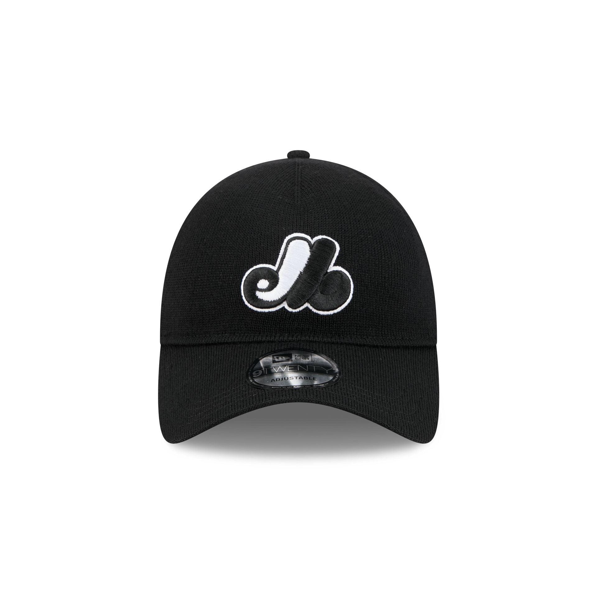 Montreal Expos Merino Wool Black 9TWENTY Adjustable Hat Male Product Image
