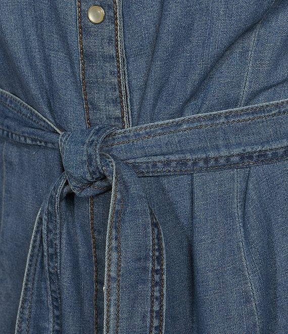 Wrangler® Long Sleeve Denim Western Shirtdress Product Image