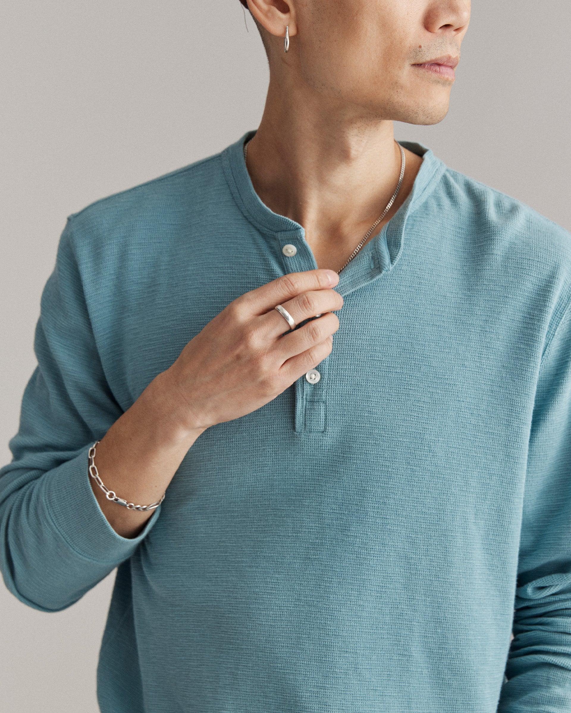 Slub Tuck Henley -  Product Image