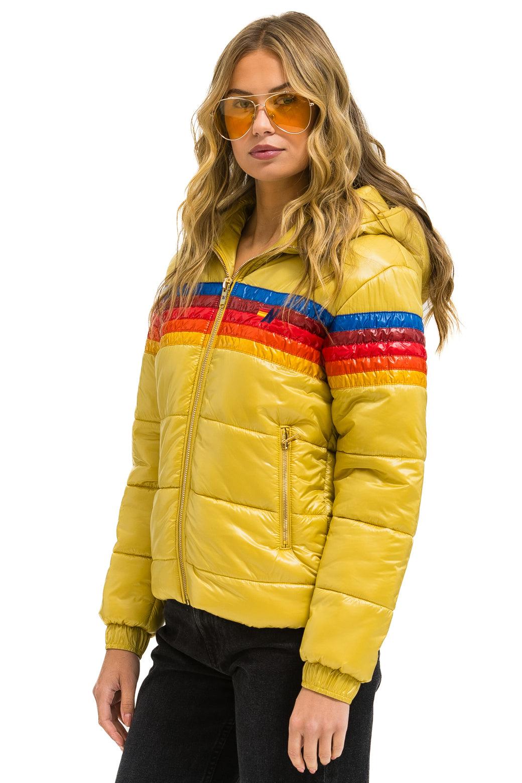 5 STRIPE TREKKER JACKET - GLOSSY KHAKI Female Product Image