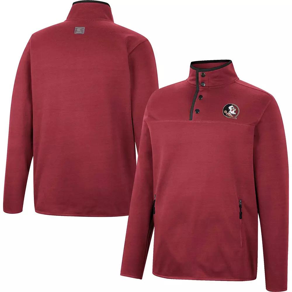 Men's Colosseum Garnet Florida State Seminoles Rebound Quarter-Snap Jacket,  Product Image
