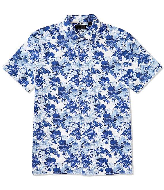 Perry Ellis Floral Print Short Sleeve Woven Shirt Product Image