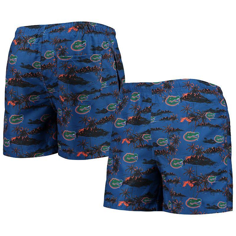 Men's FOCO Royal Florida Gators Island Palm Swim Trunks, Size: Large, Blue Product Image