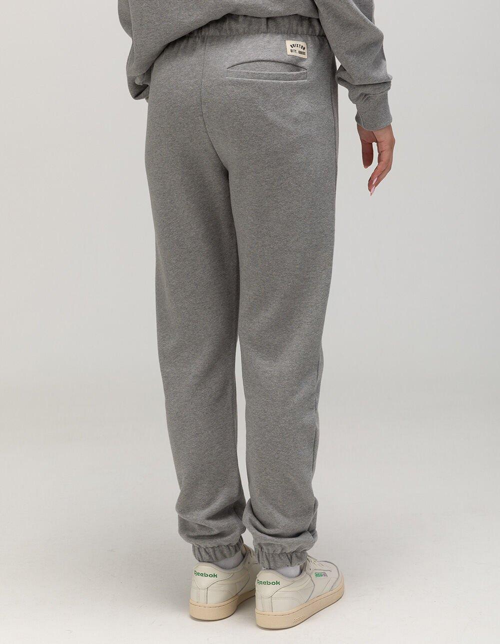 BRIXTON Cross Loop French Terry Womens Jogger Sweatpants - HEATHER GRAY Product Image