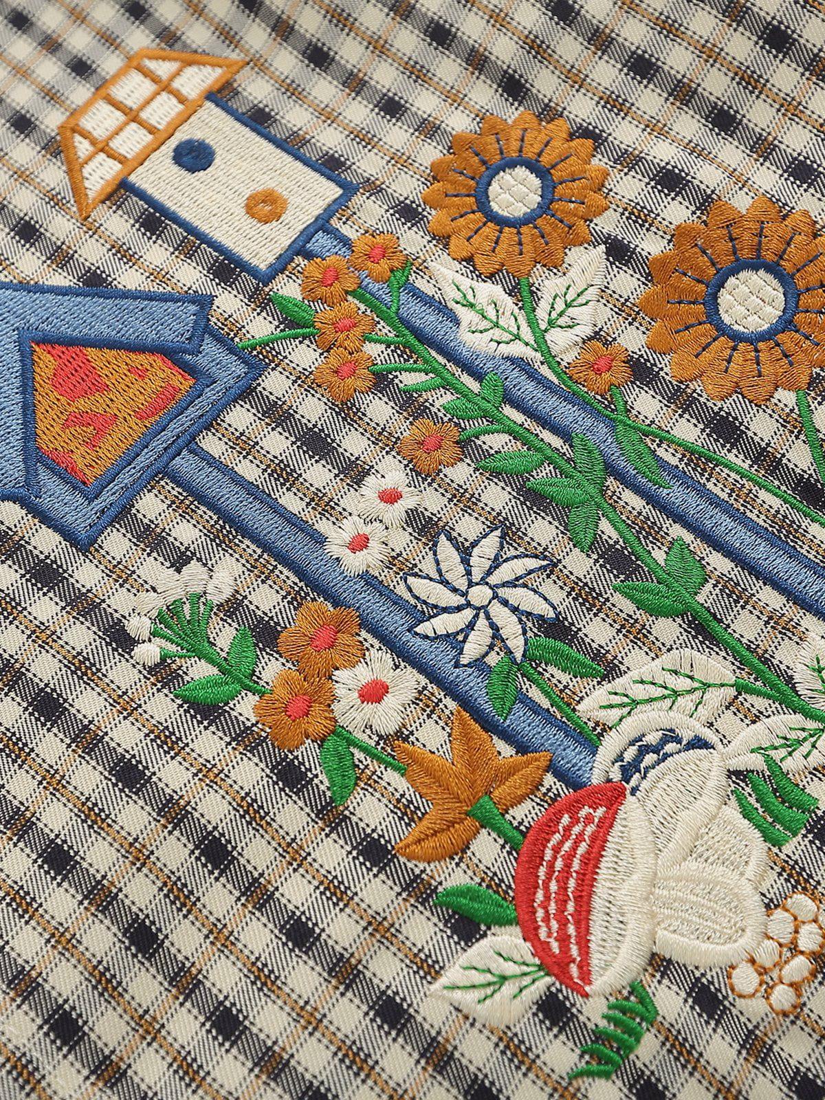 Aelfric Eden Plaid Embroidery Shirt Product Image