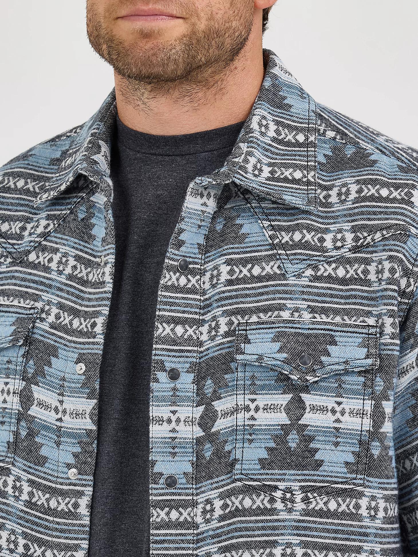Men's Wrangler Retro® Premium Jacquard Snap Shirt Jacket | Men's SHIRTS | Wrangler® Product Image