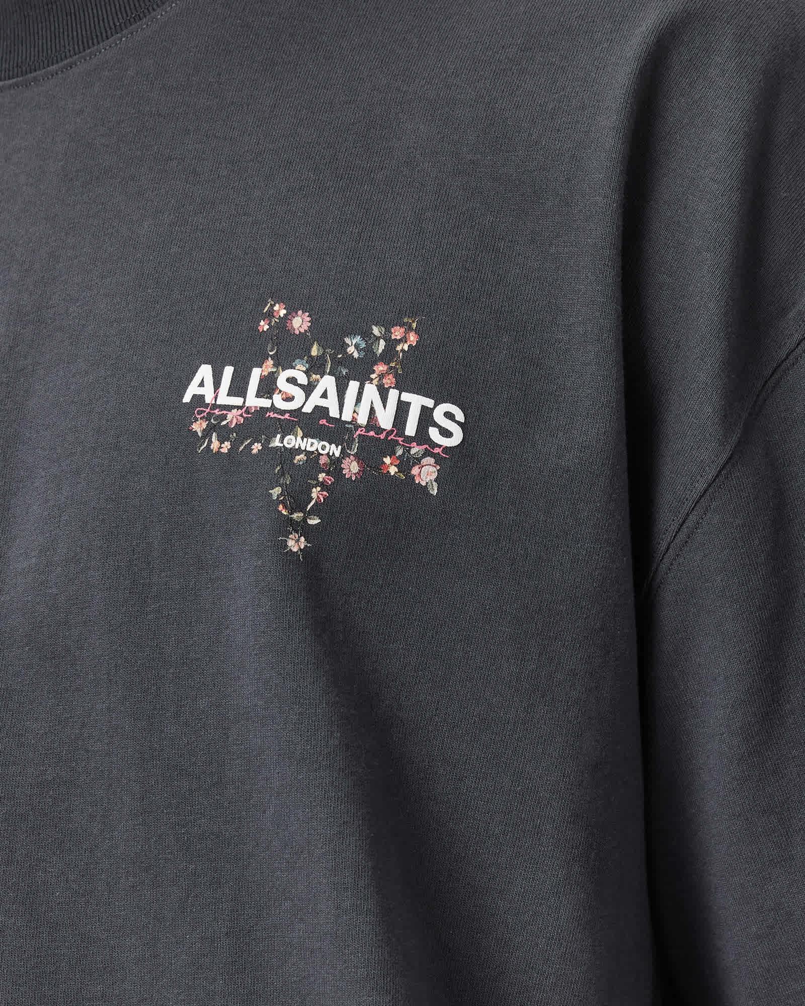 Pentacle Oversized Short Sleeve Graphic T-Shirt Washed Black | ALLSAINTS US Product Image