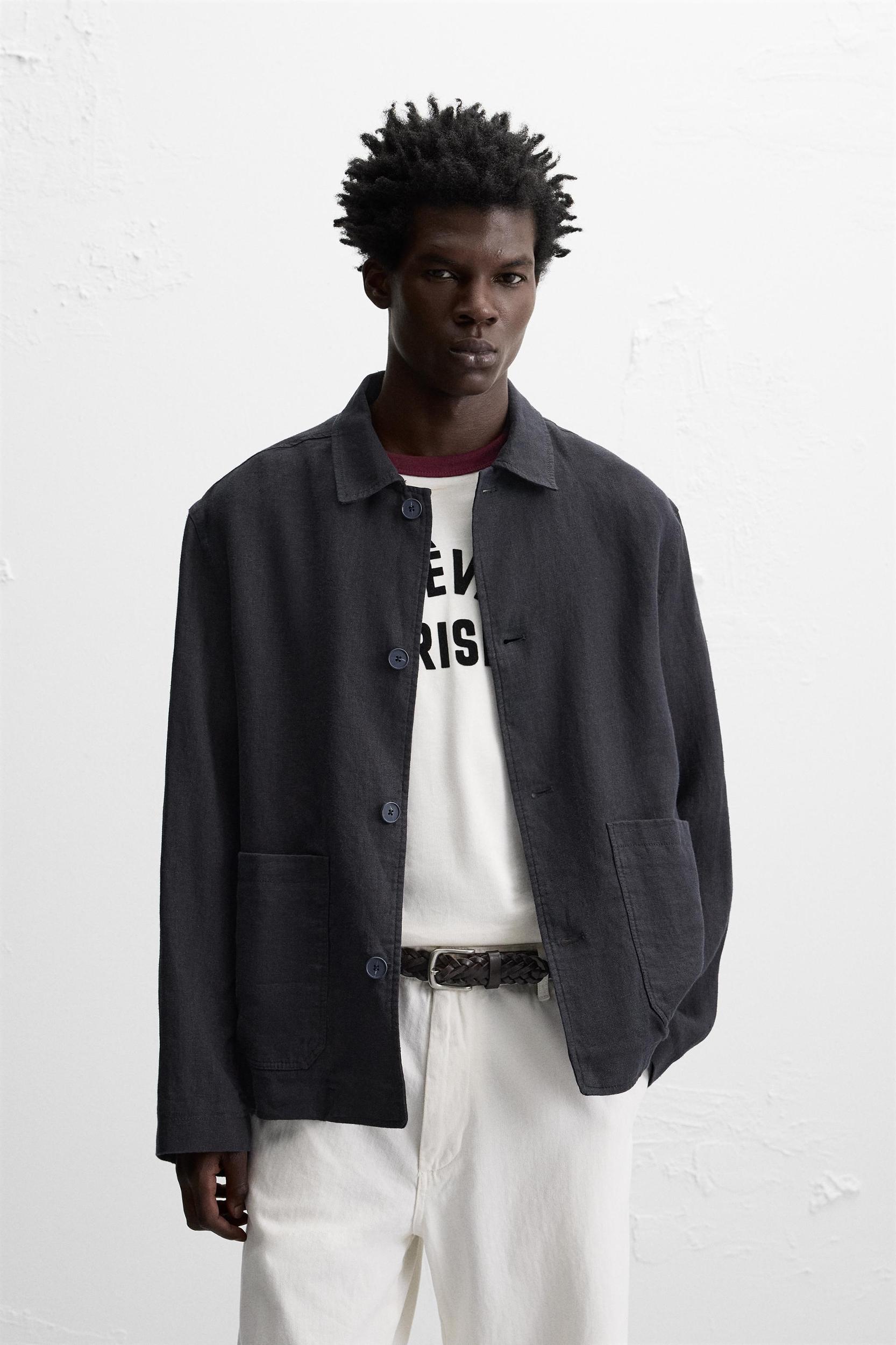 100% LINEN JACKET Product Image